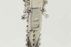18K White Gold 4.00 Ctw Sapphire Squared Cluster Statement Bracelet