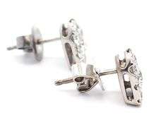 1.00ctw Diamond Cluster Heart Shaped Stud Earrings in 14K