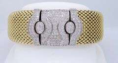 Unique Mesh Bracelet with Diamond Clasp