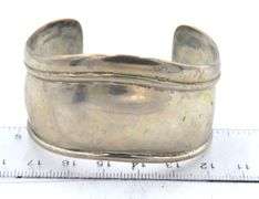 Vintage 925 sterling silver wide cuff bangle