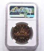 SP67 1972 Canada Silver Dollar NGC Beautifully Toned