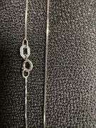 14k White Gold Solid Box Link Chain 0.6mm Necklace 24"
