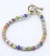 Group lot of vintage 925 sterling silver crystal, Pearl and Jade bracelets