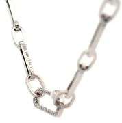0.10ctw Diamond Paperclip Chain Link Necklace in 14K
