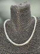 Sterling Silver San Marco 6.3mm Wide Hollow Link Necklace Chain 16"