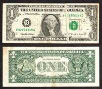 $1 1995 FRN with major Gutter Fold