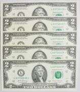 (5) Superb Crisp 2017A $2 Star Notes San Francisco-Consecutive!