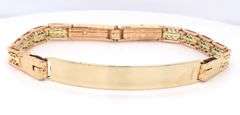 Vintage 2 tone gold ID bracelet