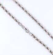 Rope chain necklace in 14kt white gold