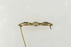 Gold Filled Victorian Sim. Amethyst Ornate Scroll Filigree Pin/Brooch