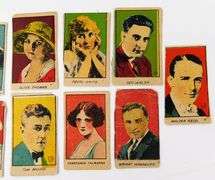 9 - 1920's Comic Strips Movie Stars Trade Cards