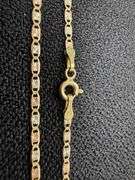 14k Gold Rose White Yellow Tri Color Solid Valentino Diamond-Cut Star Link Chain 2mm Necklace 20"