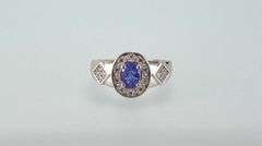 Gorgeous Solid .925 Silver 1 Ct Natural Blue Violet Tanzanite Ring