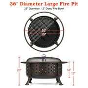36-Inch Outdoor Wood-Burning Fire Pit
