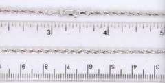 14kt White gold rope chain necklace