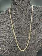 10k Yellow Gold-Hollow Pave Curb Link Chain 2.5mm Necklace 24"