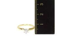 14K Yellow Gold 0.25 Ct Diamond Solitaire Classic Engagement Ring