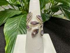 Sterling Silver Natural Gemstone Amethyst Ring Size 7