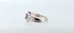 Gorgeous Solid .925 Silver 1 Ct Natural Blue Violet Tanzanite Ring