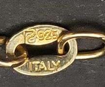 14 Kt Gold Plated. Natural Midnight Blue Sapphire Pendant