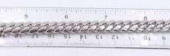 14kt White gold Cuban link heavy chain necklace