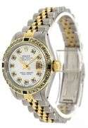 Rolex Datejust Two-Tone 6917, 26mm, Aftermarket Sapp & Diamond Dial & Sapphire Bezel, 18K & Steel