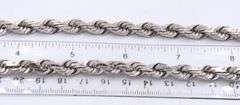 Heavy 14kt white gold rope chain necklace