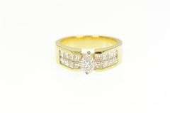 18K Yellow Gold 0.86 Ctw Coffin Diamond Princess Engagement Ring