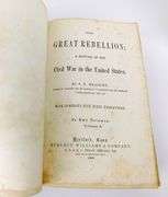 1863 The Great Rebellion, Civil War Book