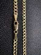 14k Yellow Gold Solid Curb Link Chain 3.2mm Necklace 30"