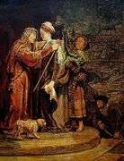 Rare Rembrandt van Rijn, Elizabeth and Mary