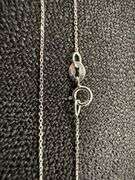 14k White Gold Solid Cable Chain Round Rolo Link 0.75mm Necklace 24"