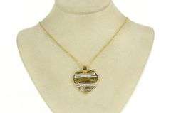 18K Yellow Gold 0.58 Ctw Roberto Coin Diamond Heart Love Pendant