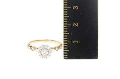 14K Rose Gold 0.75 Ctw Round Diamond Halo Engagement Ring