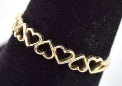 Loveable 10K Yellow Gold Heart Ring