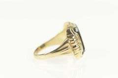 10K Yellow Gold Retro D G Monogram Name Black Onyx Ring