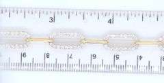 14kt Yellow gold diamond link bracelet