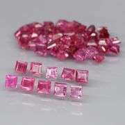 Lovely 3.15ct 55 piece princess cut Ruby set
