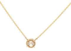 GIA Certified 1.57ct Round Laser Drilled Diamond Solitaire Pendant Necklace in 14K