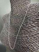 10k White Gold Solid Cable Chain Round Rolo Link 0.9mm Necklace 20"