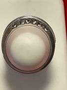 10K WHITE GOLD AND DIAMOND BAND