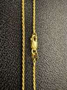 14k Yellow Gold Solid Diamond-Cut Rope Link Chain 1.1mm Necklace 20"