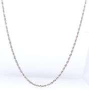 14kt White gold rope chain necklace