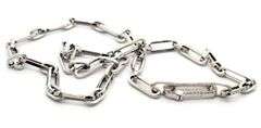 0.10ctw Diamond Paperclip Chain Link Necklace in 14K