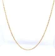 14kt Yellow gold rope chain necklace