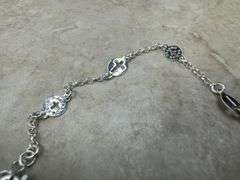 925 Padre Nostro The Lord's Prayer Catholic Cross Bracelet Jewelry