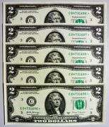 (5) Superb Crisp 2017A $2 Star Notes Philadelphia-Consecutive!