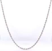 14kt White gold rope chain necklace