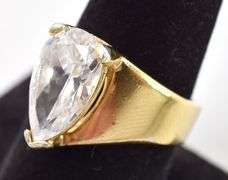 Sterling Silver Vermeil CZ ring
