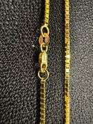 10k Yellow Gold Solid Box Link Chain 1.2mm Necklace 16"